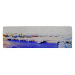 Benjamin Tate Design London Eye Veiw Blue Runner Rug in Natural - Size: 67 cm x 230 cm - thumbnail 1