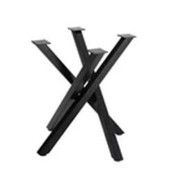 EONLION Heavy Duty Criss Cross Metal Table Legs in Black - thumbnail 4