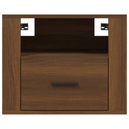 Berkfield Home Elegant Wall-mounted Bedside Cabinets 2 pcs Brown Oak 50x36x40 cm - Size: 50 x 36 x 40 cm - thumbnail 6