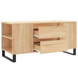 Berkfield Home Coffee Table Sonoma Oak 102x44.5x50 cm Engineered Wood in Light Tan - thumbnail 6