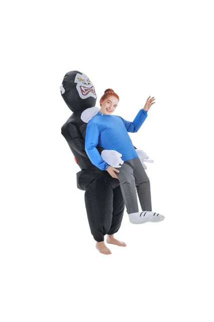 Living and Home Halloween Scary Zombie Hostage Inflatable Costume for Adults in Black - image 1