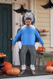 Living and Home Halloween Scary Zombie Hostage Inflatable Costume for Adults in Black - thumbnail 5