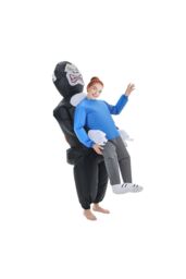 Living and Home Halloween Scary Zombie Hostage Inflatable Costume for Adults in Black - thumbnail 1
