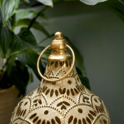 Madison & Mayfair Exquisite Small Gold Lantern with Intricate Detailing - thumbnail 5