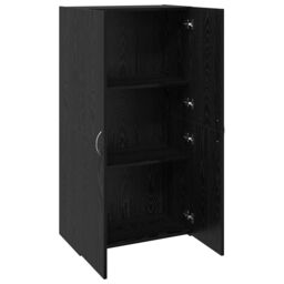 Berkfield Home Office Cabinet Black oak 60 x 32 x 115 cm Engineered wood - thumbnail 5