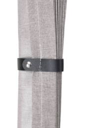 Living and Home 1 Panel Faux Linen Pleated Folding Curtain for Door/Window in Grey - Size: 180 cm width x 200 cm drop - thumbnail 5