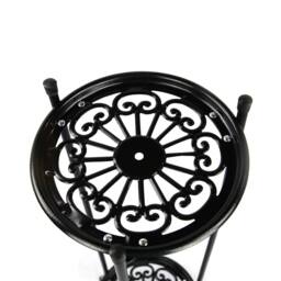 Garden Sanctuary Vintage 2 Tier Metal Plant Display Stand in Black - thumbnail 6