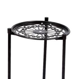 Garden Sanctuary Vintage 2 Tier Metal Plant Display Stand in Black - thumbnail 4