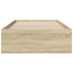 Berkfield Home Bed Frame with Drawers without Mattress Sonoma Oak 90x200 cm in Brown - thumbnail 4