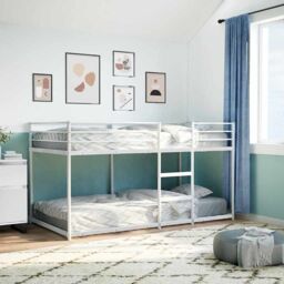 Berkfield Home Bunk Bed without Mattress White 100x200 cm Steel - thumbnail 3