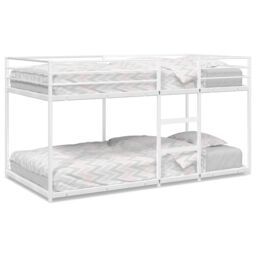 Berkfield Home Bunk Bed without Mattress White 100x200 cm Steel - thumbnail 2