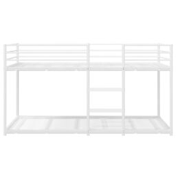 Berkfield Home Bunk Bed without Mattress White 100x200 cm Steel - thumbnail 5