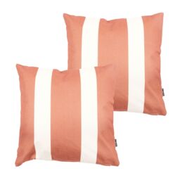 icon Striped Scatter Cushion Burnt Orange 43x43cm Set of 2 - Size: 43 cm x 43 cm - thumbnail 1