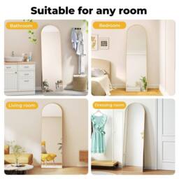 Levede 165X60CM Full Length Mirror Floor Standing Wall Mounted Mirror in Gold - Size: 165X60 cm - thumbnail 9