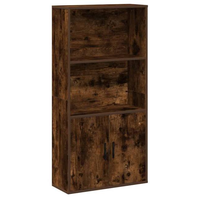 Berkfield Home Bookcase Smoked Oak 60x24x120 cm Engineered Wood in Brown - Size: 60 x 24 x 120 cm - image 1