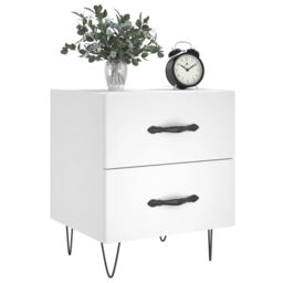 Berkfield Home Bedside Cabinets 2 pcs White 40x35x47.5 cm Engineered Wood - thumbnail 4