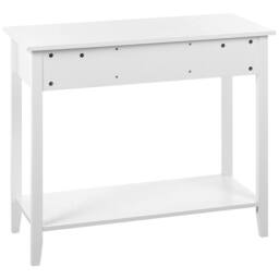 Wyld and Coco White Console Table - 3 Drawers 90x40x75 cm Scandinavian - Size: 90 x 40 x 75 cm - thumbnail 6