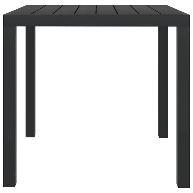 Berkfield Home Garden Table Black 80x80x74 cm Aluminium & WPC - Size: 80 x 80 x 74 cm - image 1