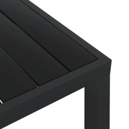 Berkfield Home Garden Table Black 80x80x74 cm Aluminium & WPC - Size: 80 x 80 x 74 cm - thumbnail 4
