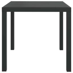 Berkfield Home Garden Table Black 80x80x74 cm Aluminium & WPC - Size: 80 x 80 x 74 cm - thumbnail 3