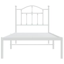Berkfield Home Metal Bed Frame with Headboard White 80x200 cm - thumbnail 5