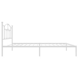 Berkfield Home Metal Bed Frame with Headboard White 80x200 cm - thumbnail 6