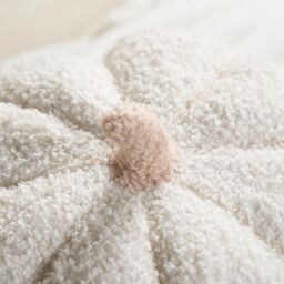 OHS Pumpkin Sofa Cushion Soft Fleece Filled 2 Pack Autumn Plush Home Decor Plump in Cream - thumbnail 4