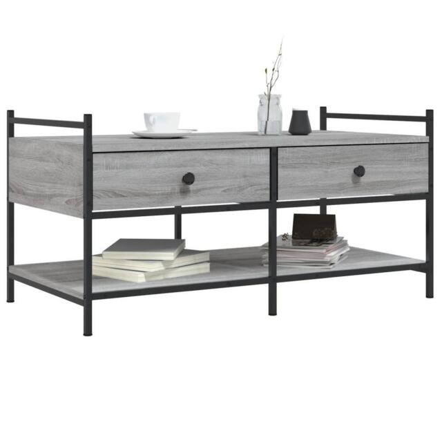 Berkfield Home Decorative Coffee Table Grey Sonoma 99x50x50 cm Engineered Wood - Size: 99 x 50 x 50 cm - image 1