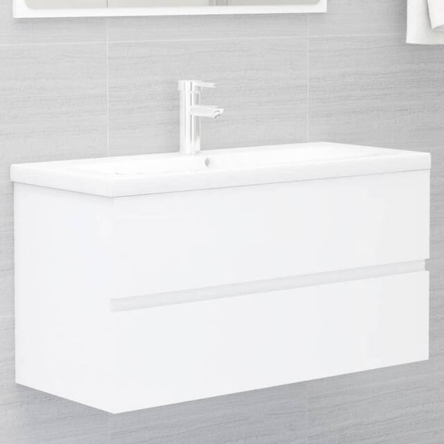 Berkfield Home Sink Cabinet White 90x38.5x45 cm Engineered Wood - image 1