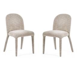Cheshire Islington Premium Beige Chenille Upholstered Dining Chairs - Set of 2 in Light Sand - thumbnail 1