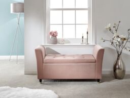 GFW Genoa Velvet Window Seat in Pink - thumbnail 1