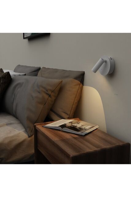 CGC Lighting 'Scarlet' White Adjustable Head LED Rechargeable Magnetic USB Reading Bedside Wall Light - image 1