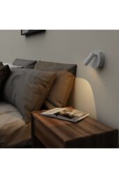 CGC Lighting 'Scarlet' White Adjustable Head LED Rechargeable Magnetic USB Reading Bedside Wall Light - thumbnail 1