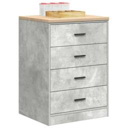 Berkfield Home Garage Storage Cabinet Concrete Grey 60x51x85 cm Solid Wood Pine - Size: 60 x 51 x 85 cm - thumbnail 4