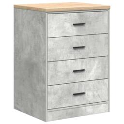 Berkfield Home Garage Storage Cabinet Concrete Grey 60x51x85 cm Solid Wood Pine - Size: 60 x 51 x 85 cm
