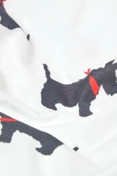 Homescapes Scottie Dog Digitally Printed Cotton Duvet Cover Set in White - Size: King - thumbnail 3