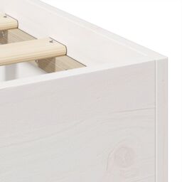 Berkfield Home Floor Bed Frame with Storage White 75 x 190 cm Solid pine wood - thumbnail 9
