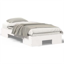 Berkfield Home Floor Bed Frame with Storage White 75 x 190 cm Solid pine wood - thumbnail 4