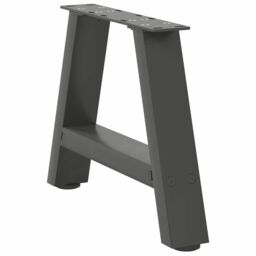 Berkfield Home Coffee Table Legs A-Shaped 2 pcs Anthracite¬†30x(30-31) cm Steel in Black - thumbnail 4