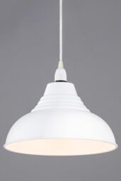 BHS Lighting Steel Diner Easy Fit Light Shade in White