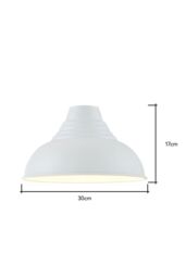 BHS Lighting Steel Diner Easy Fit Light Shade in White - thumbnail 5
