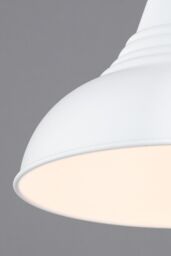 BHS Lighting Steel Diner Easy Fit Light Shade in White - thumbnail 3
