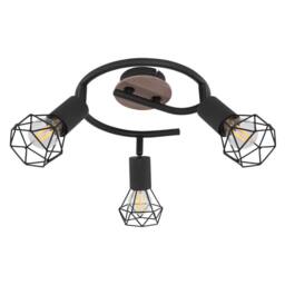 Netlighting Xara I Ceiling Spotlight Clusters Black Brown 3x E14 - thumbnail 2