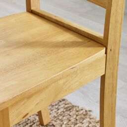 FurnitureboxUK Millford x2 Solid Wood Crossback Dining Chairs in Light Oak - thumbnail 5