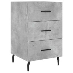 Berkfield Home Bedside Cabinet Concrete Grey 40x40x66 cm Engineered Wood - Size: 40 x 40 x 66 cm - thumbnail 2