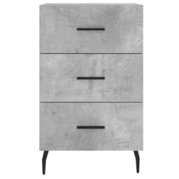 Berkfield Home Bedside Cabinet Concrete Grey 40x40x66 cm Engineered Wood - Size: 40 x 40 x 66 cm - thumbnail 5