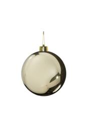 KDMD Champagne Shiny Shatterproof Bauble x1 15cm in Light Sand - thumbnail 1