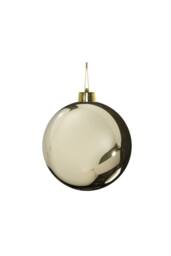 KDMD Champagne Shiny Shatterproof Bauble x1 15cm in Light Sand - thumbnail 2