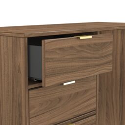 Ready Assembled 2 U Fuji 4 Drawer Vanity (Ready Assembled) in Walnut - thumbnail 6