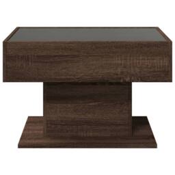 Berkfield Home Decorative Coffee Table with LED Brown Oak 70x50x45 cm Engineered Wood - Size: 70 x 50 x 45 cm - thumbnail 6